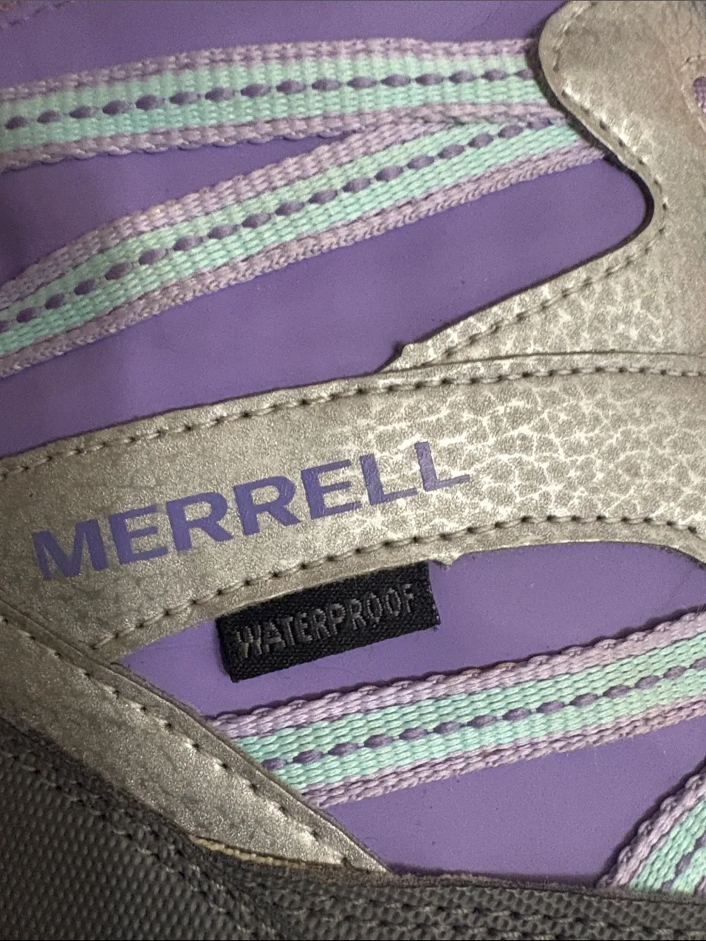 Merrell Kids Waterproof Boots in Gray and Purple